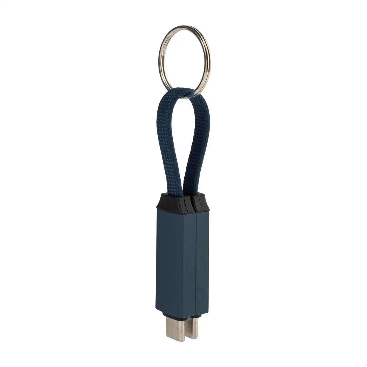 Schlüsselanhänger Keycab mit 60W USB-C-Kabel, dunkelblau – Bild 2
