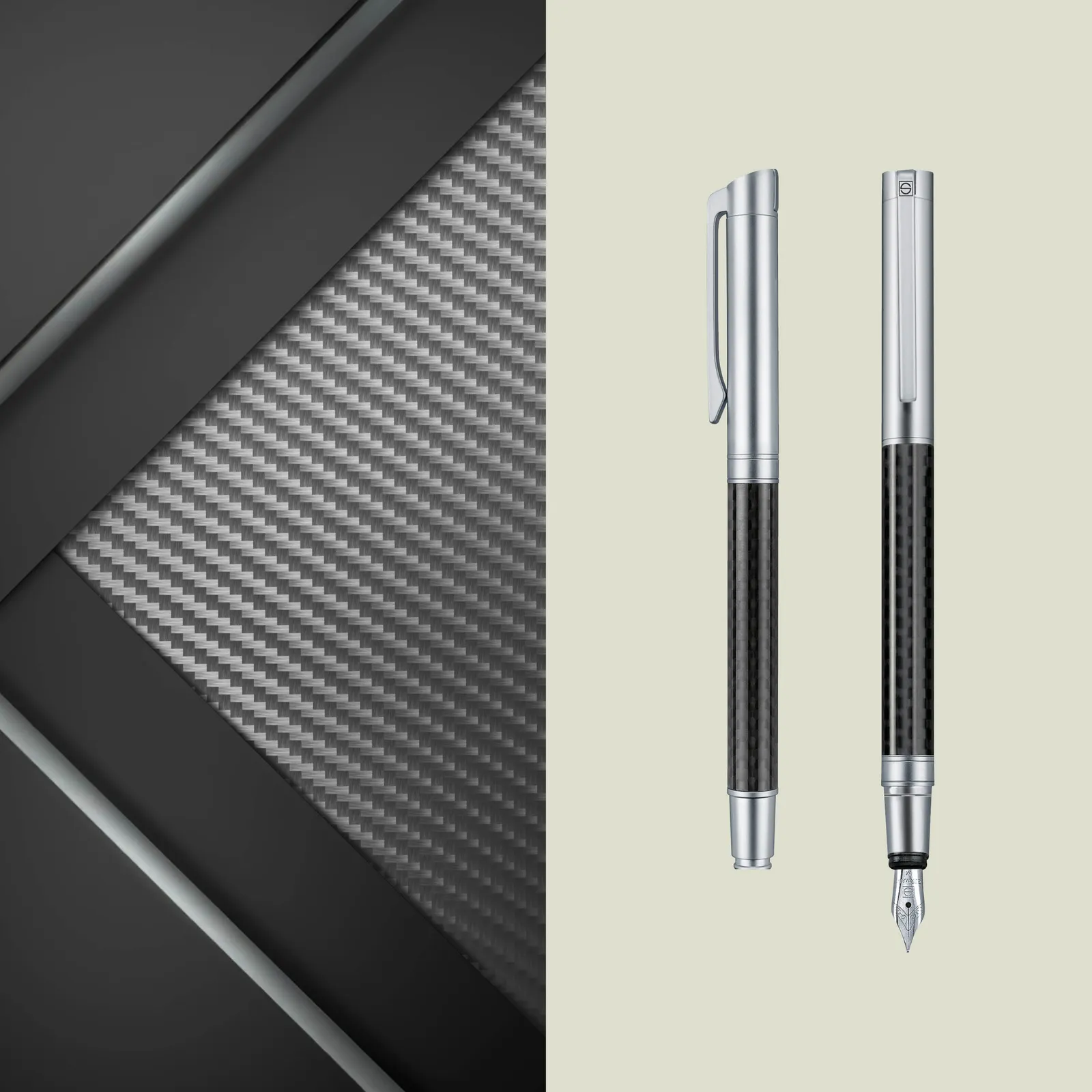 Carbon Line Füllhalter, Silber – Bild 3
