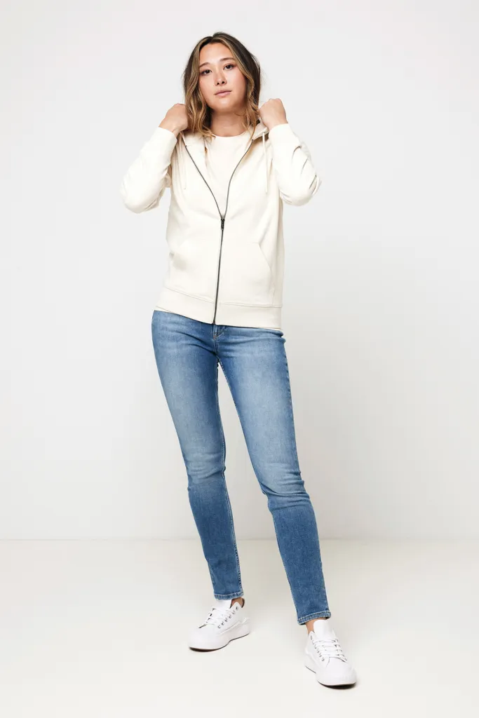 IQONIQ Abisko Zip-Kapuzenpullover aus recycelter Baumwolle, natural raw – Bild 8
