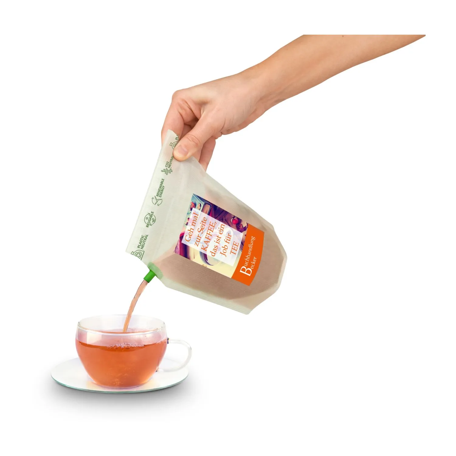 Werbe-Tee Tasty Berry, wiederverwendbarer Brühbeutel, silber – Bild 8