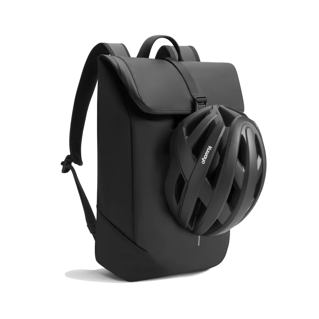 Urban wasserabweisender Flap-Top Rucksack, schwarz – Bild 18