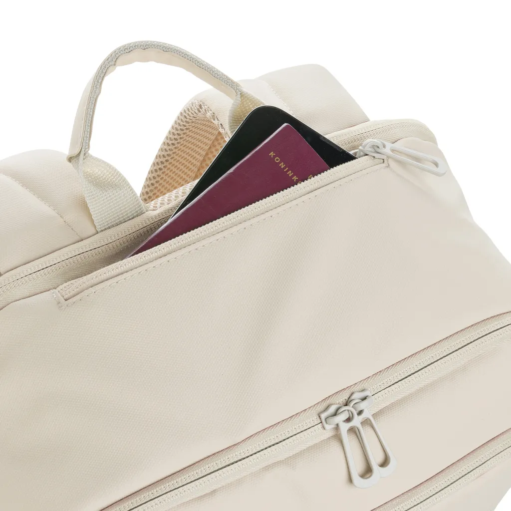 Armond AWARE™ RPET 15.6" Deluxe Laptop-Rucksack, beige – Bild 9
