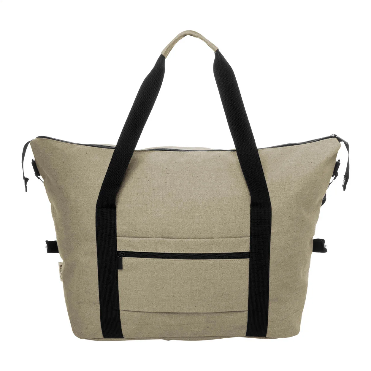 Recycelten Canvas Reisetasche Rebyss Travel, beige – Bild 3