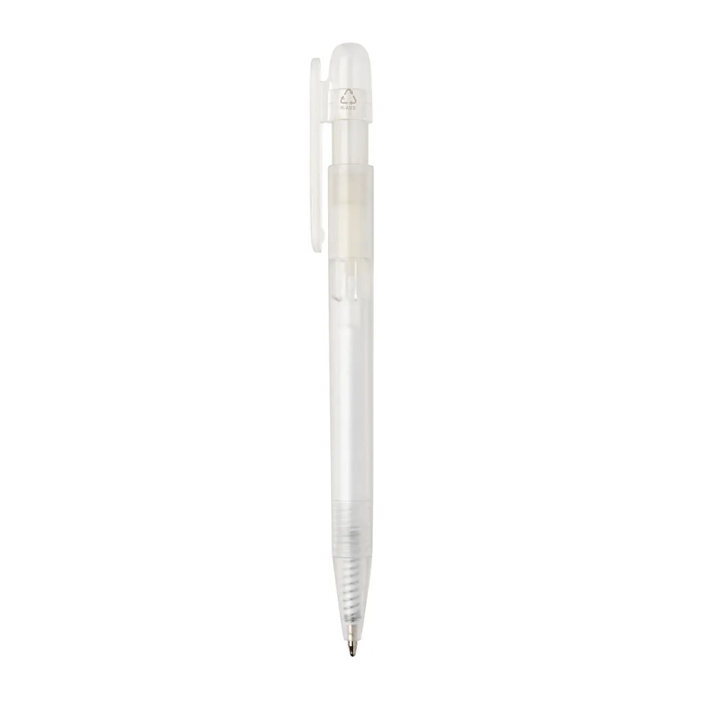 Devin transparenter Stift aus GRS zertifiziertem rABS, weiß – Bild 3