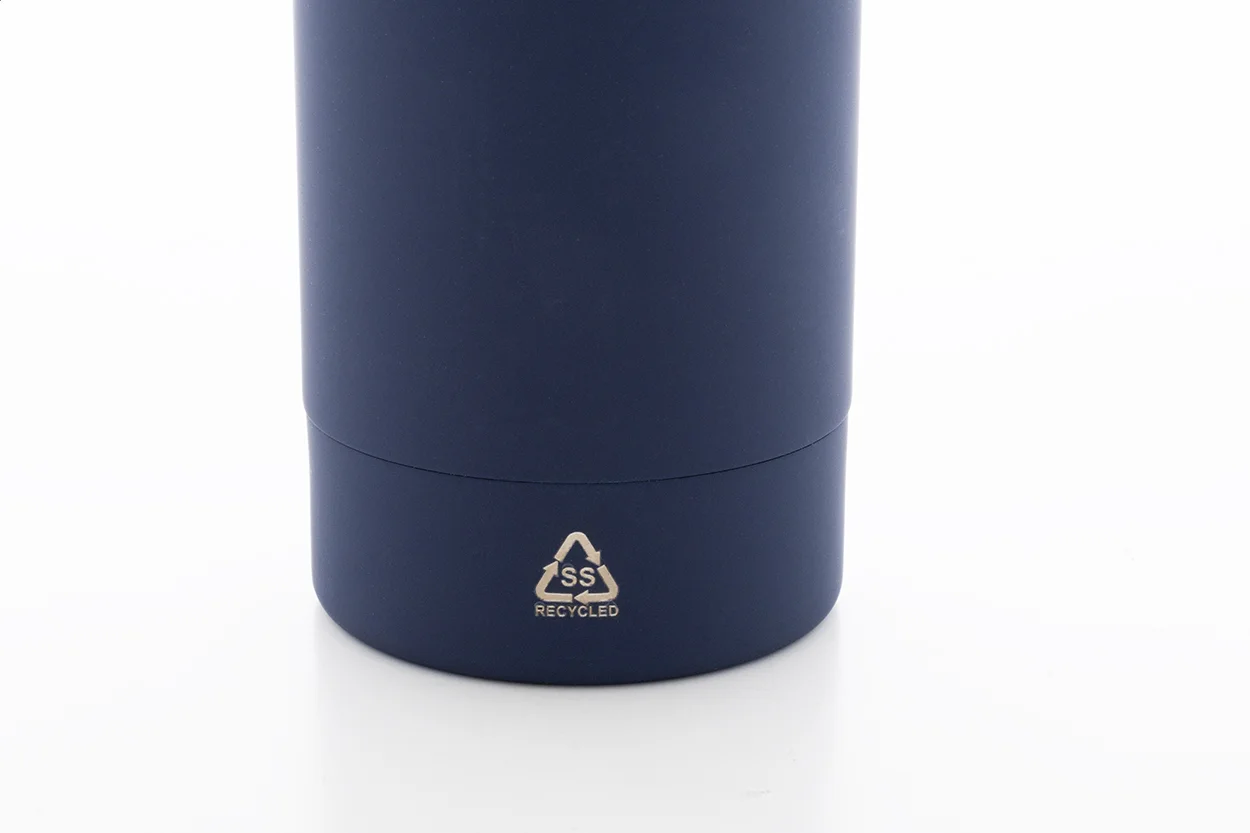 Flasche Rubbar aus recyceltem Edelstahl, dunkelblau – Bild 3