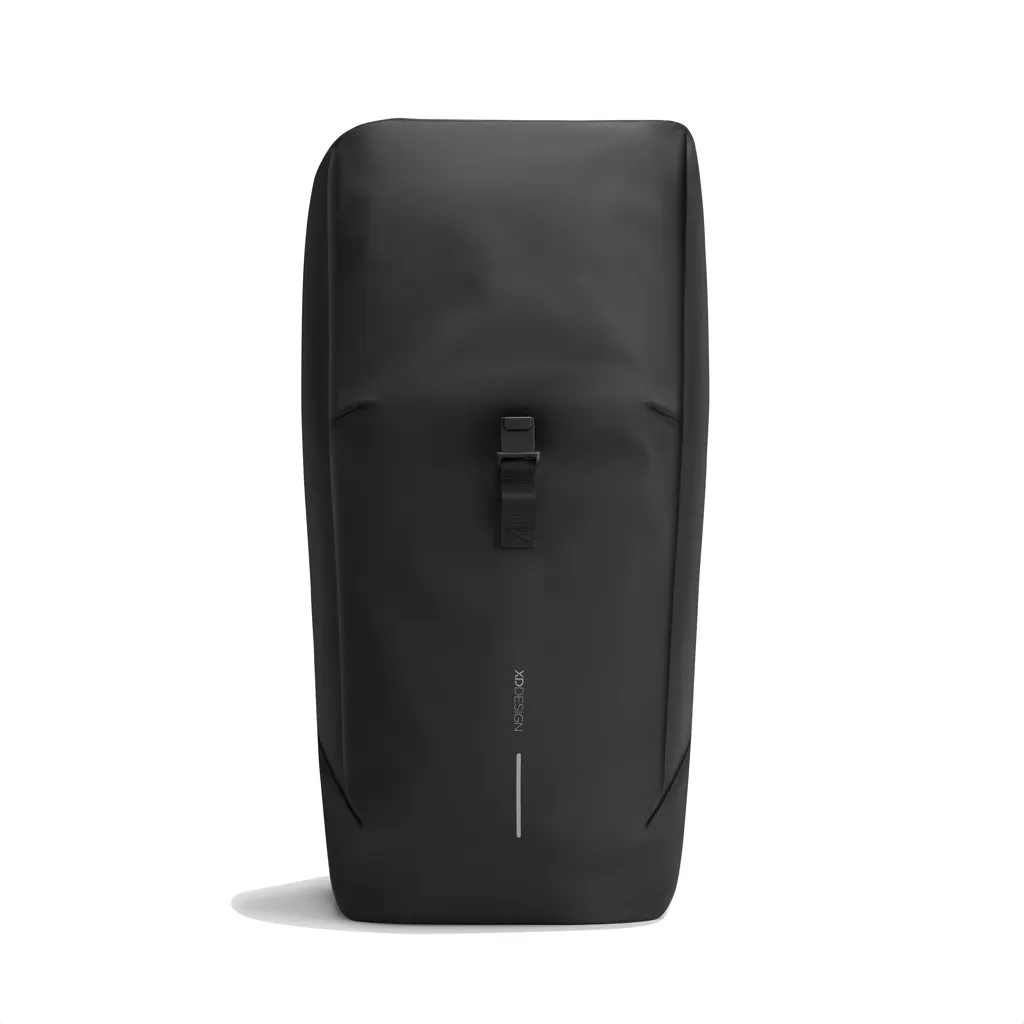 Urban wasserabweisender Flap-Top Rucksack, schwarz – Bild 14