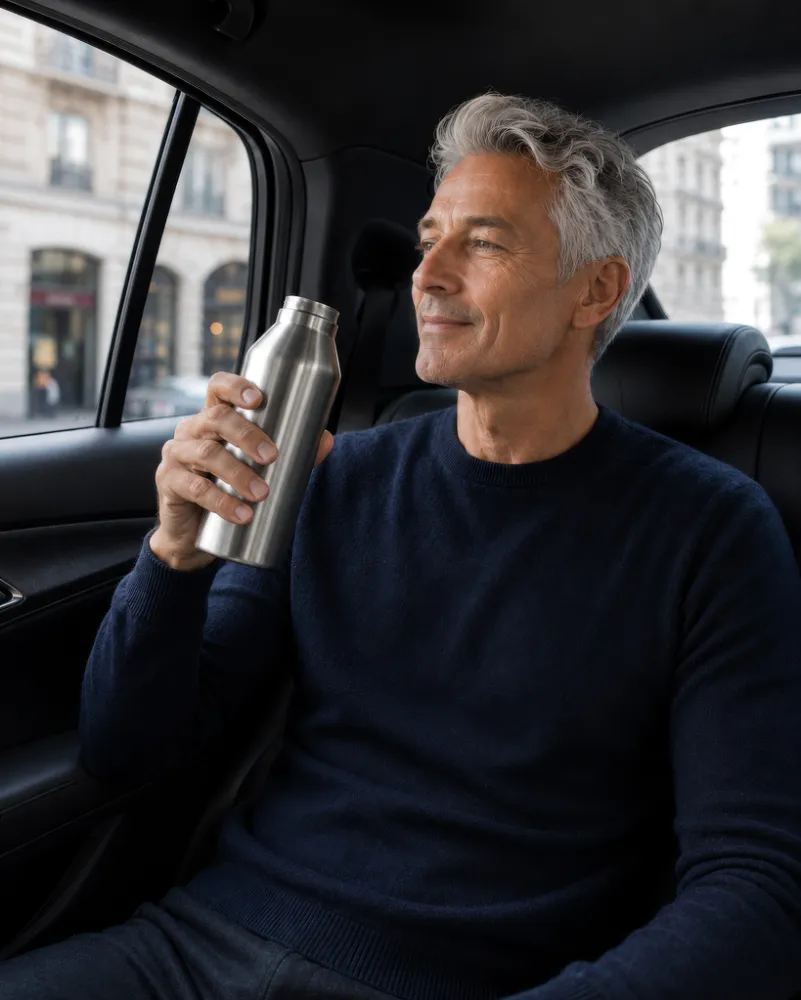 Smarte Thermoflasche HYDRATION COACH silberfarben, silberfarben – Bild 8