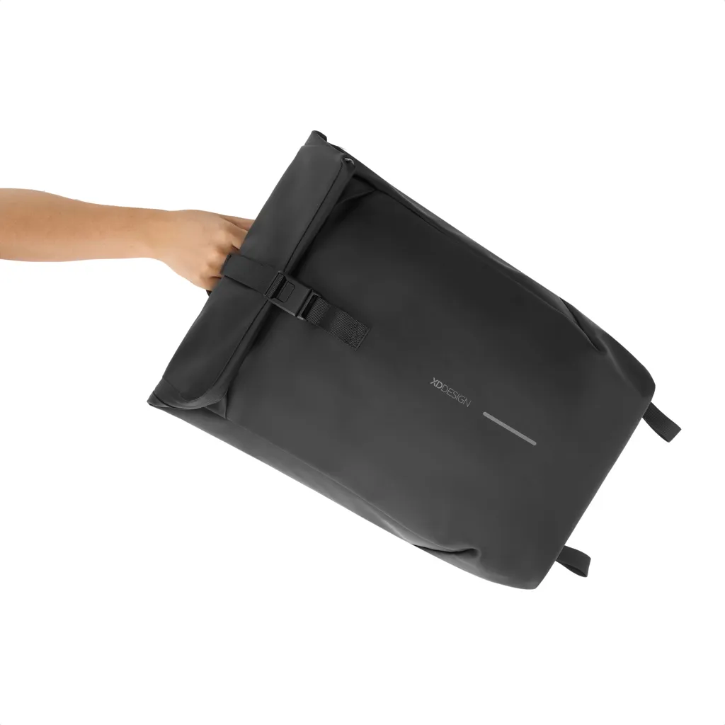Urban wasserabweisender Flap-Top Rucksack, schwarz – Bild 29