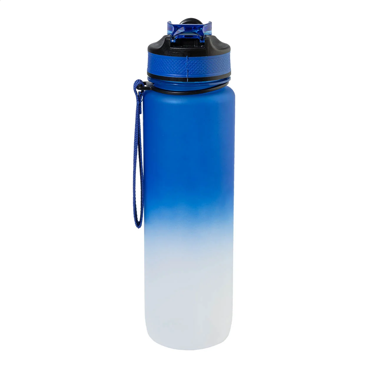 RPET Flasche mit Motivationsanzeige Sipgrade, blau – Bild 4