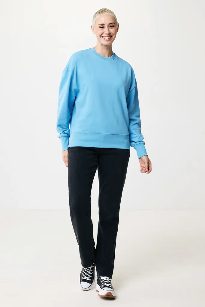 IQONIQ Kruger Relax-Rundhals-Sweater aus recycelt. Baumwolle, tranquil blue – Bild 4