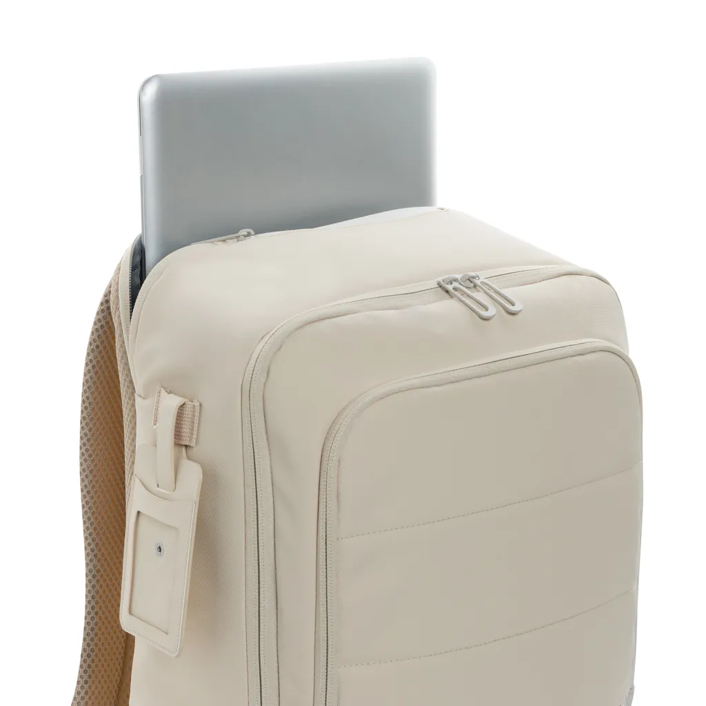 Armond AWARE™ RPET 15.6" Deluxe Laptop-Rucksack, beige – Bild 7