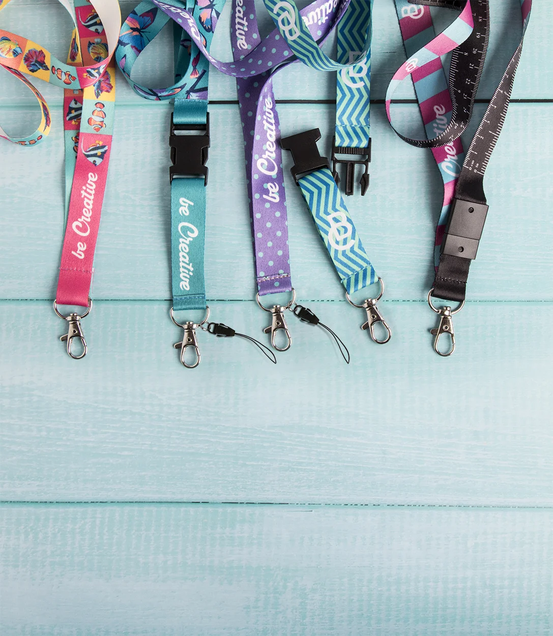 Lanyard Subyard B mit Sublimationsdruck, weiß – Bild 6
