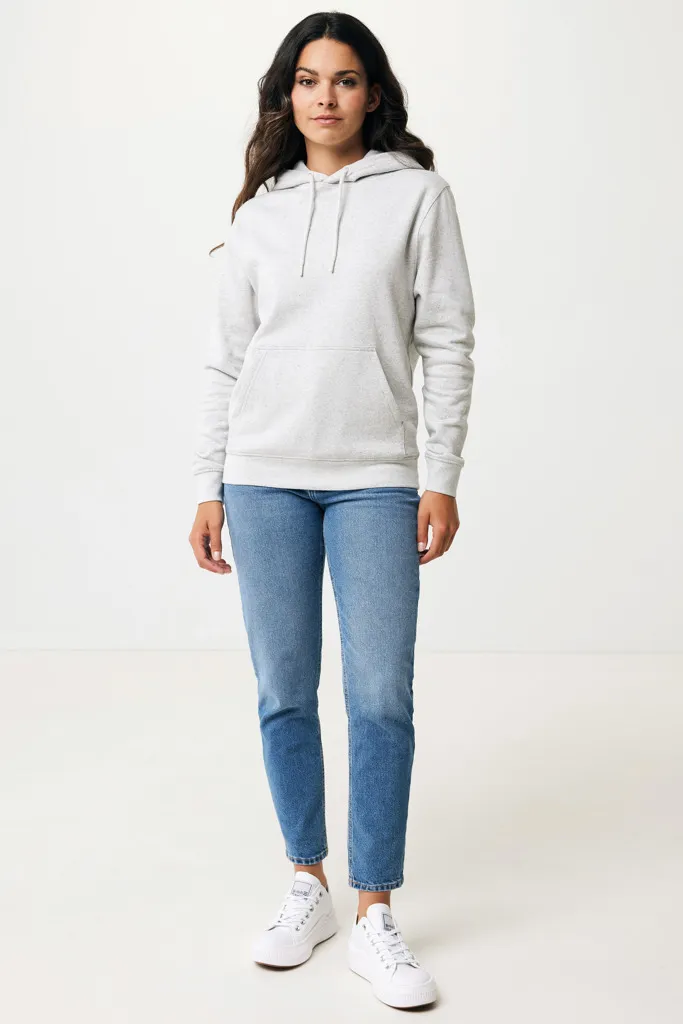 IQONIQ Rila Lightweight Hoodie aus recycelter Baumwolle, light heather grey – Bild 6