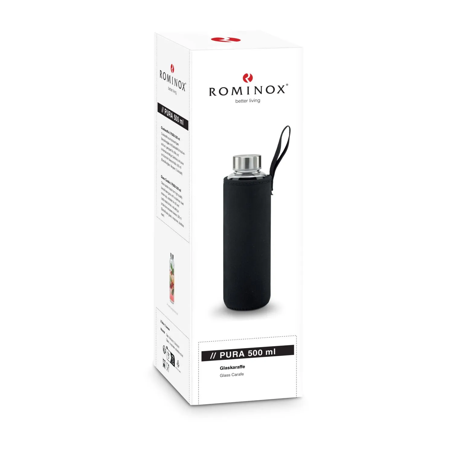 ROMINOX® Glaskaraffe // Pura 500 ml, auch für Kohlensäure geeignet, transparent – Bild 12