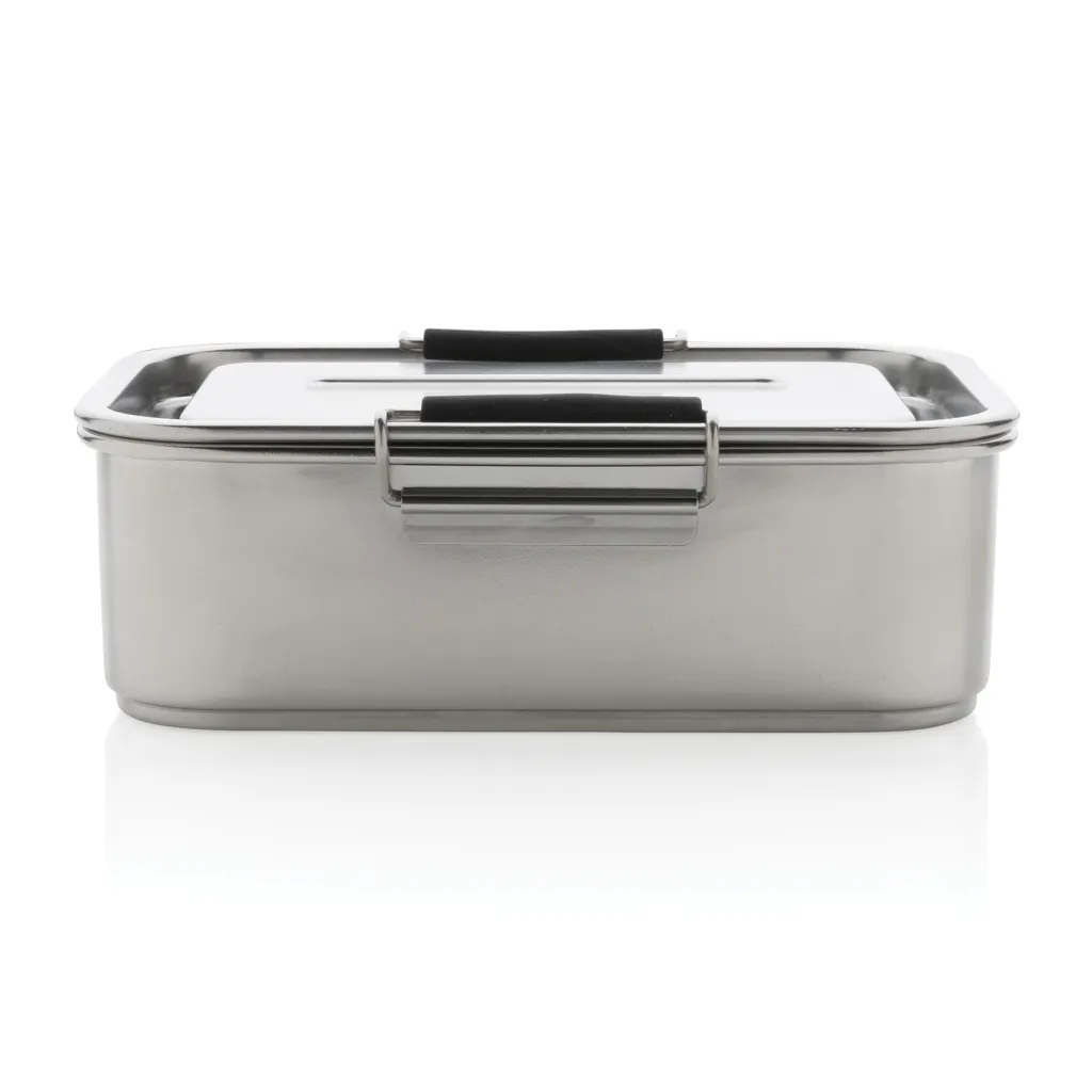 Auslaufsichere Lunchbox aus RCS recyceltem Stainless Steel, silber – Bild 5