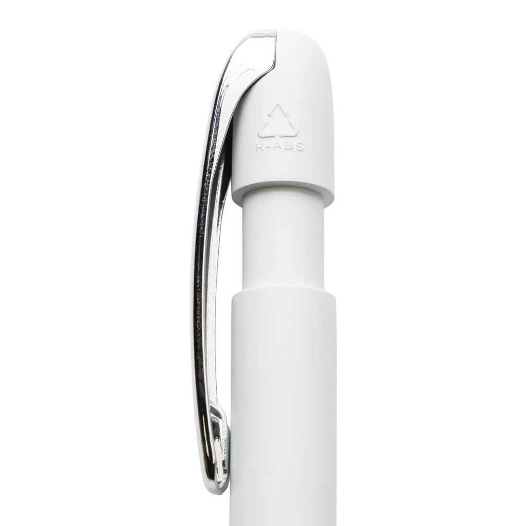 Glide GRS-zertifizierter rABS Stift mit Metallclip, weiß – Bild 2