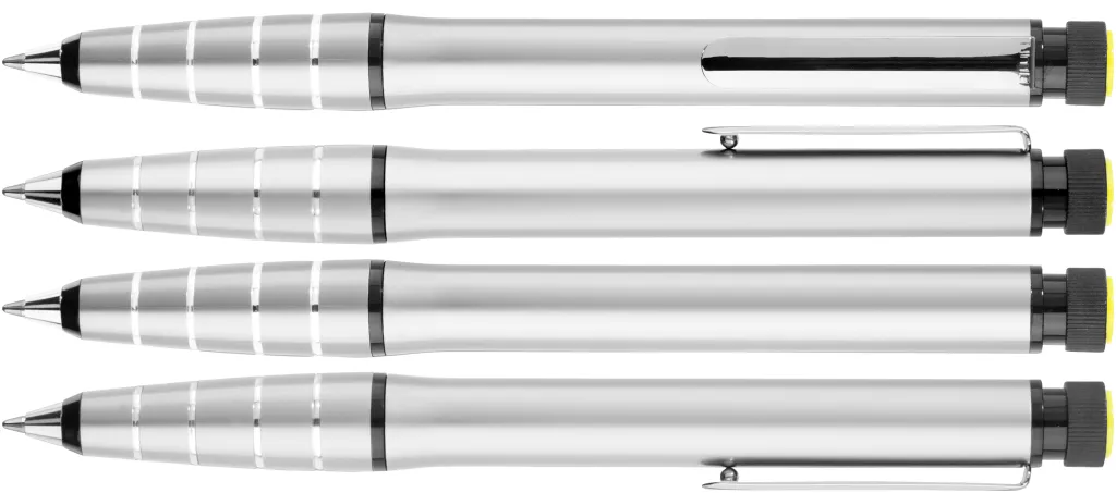 2in1 Drehkugelschreiber silber, silber – Bild 2