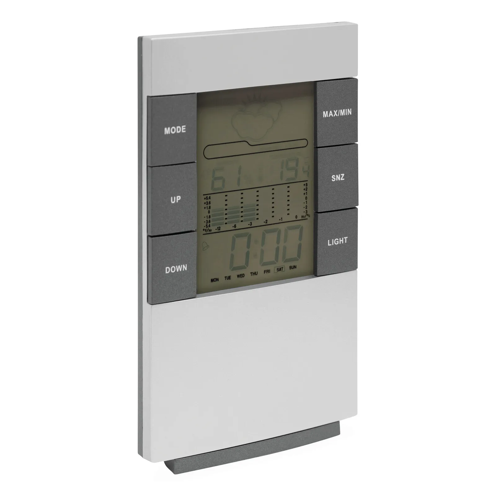 SUNNY TIMES - Wetterstation grau, silber