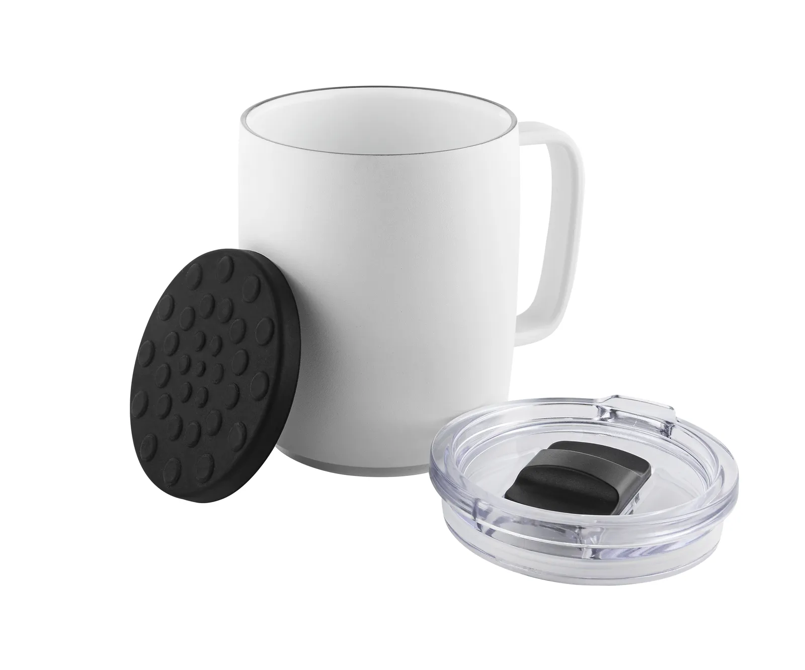Thermobecher "Crema OfficeVibeThermo" schwarz mit Deckel, weiß – Bild 2