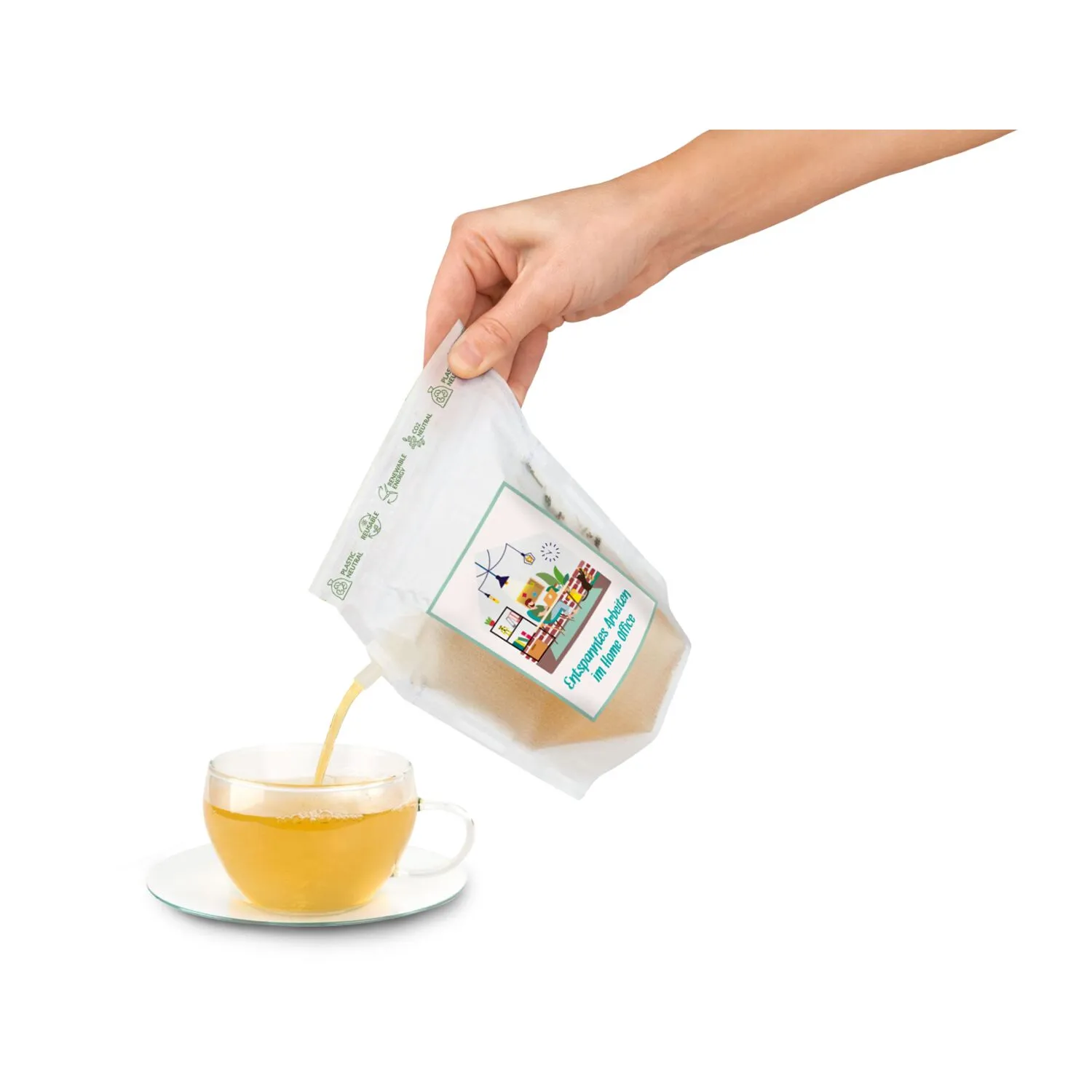 Werbe-Tee Tasty Berry, wiederverwendbarer Brühbeutel, silber – Bild 9