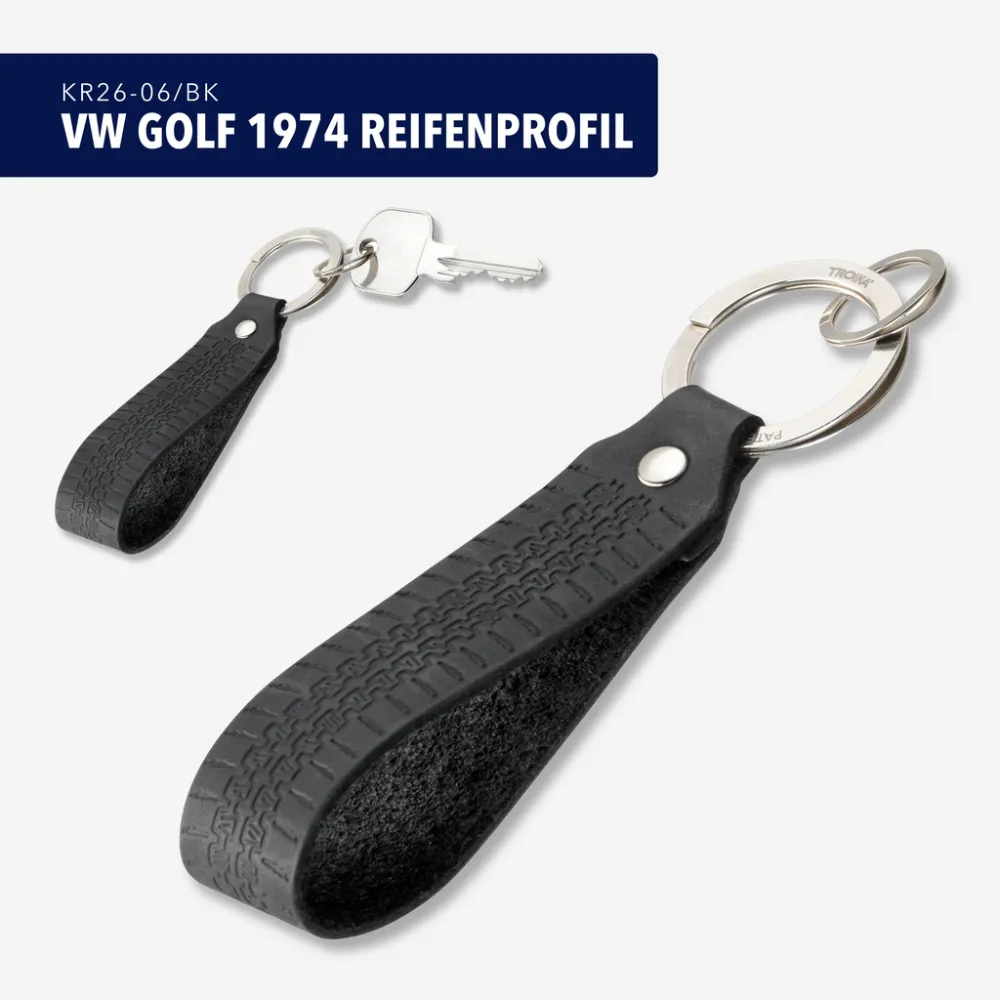 Schlüsselanhänger VW GOLF 1974 REIFENPROFIL, schwarz – Bild 6