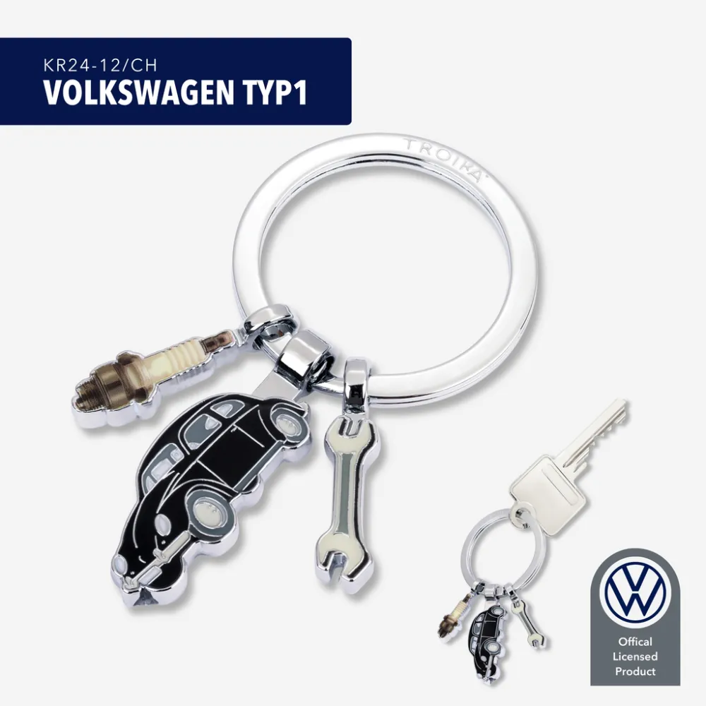 Schlüsselanhänger VOLKSWAGEN TYP1, schwarz/silberfarben – Bild 3