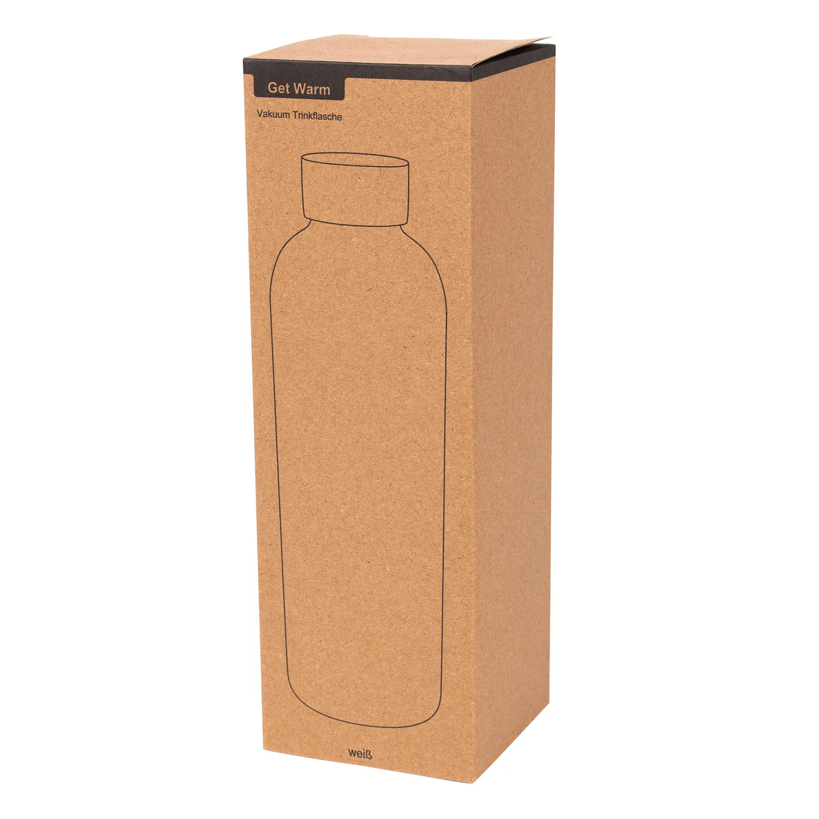 GET WARM - Vakuum-Isolierflasche, weiß – Bild 5