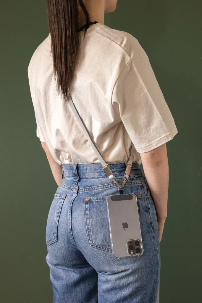 Nivo Crossbody-Handyband aus RCS recyceltem PET, grau – Bild 5