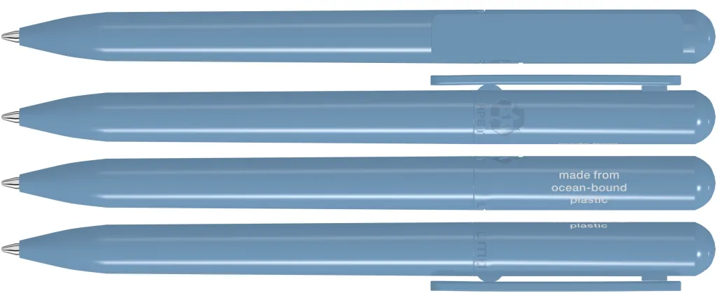 RECYCLED PET PEN CHANGE ocean Drehkugelschreiber aqua, aqua – Bild 2
