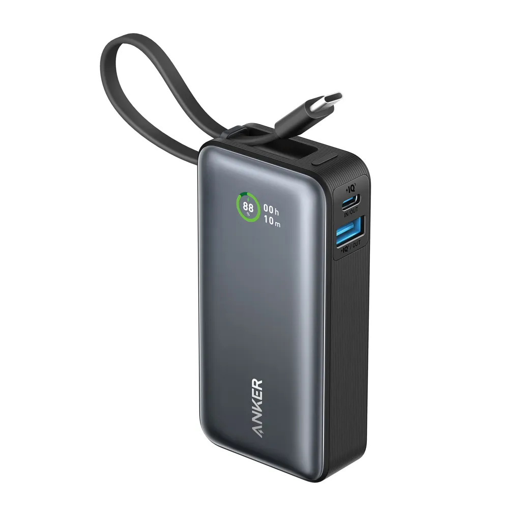 Anker Nano Powerbank 30W, mit integriertem USB-C-Kabel, schwarz – Bild 2