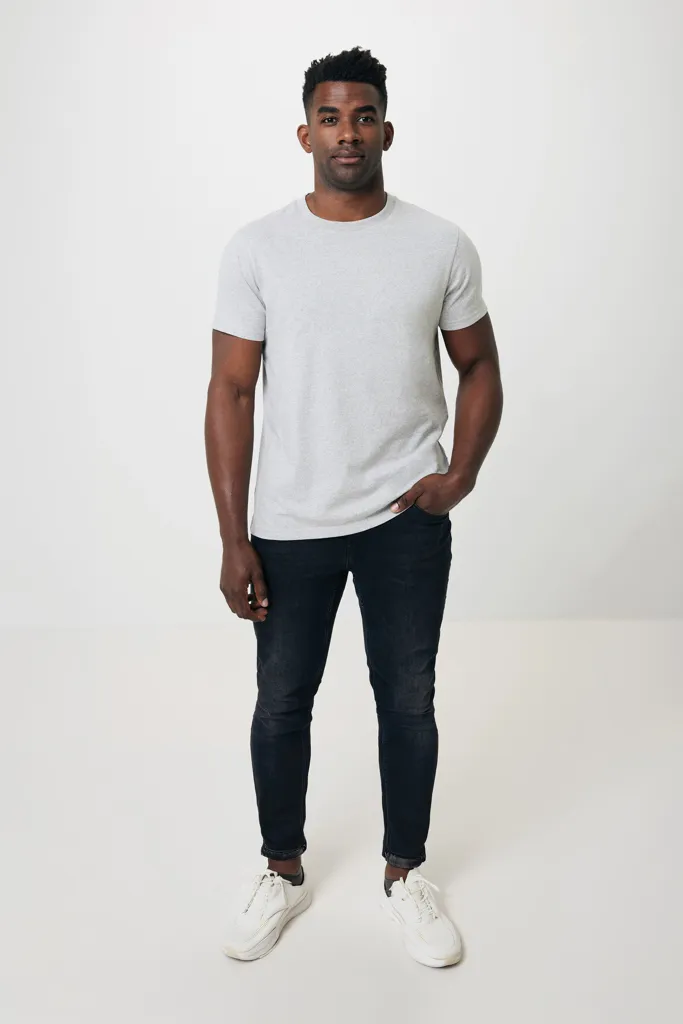 IQONIQ Manuel ungefärbtes T-Shirt aus recycelter Baumwolle, heather grey – Bild 7