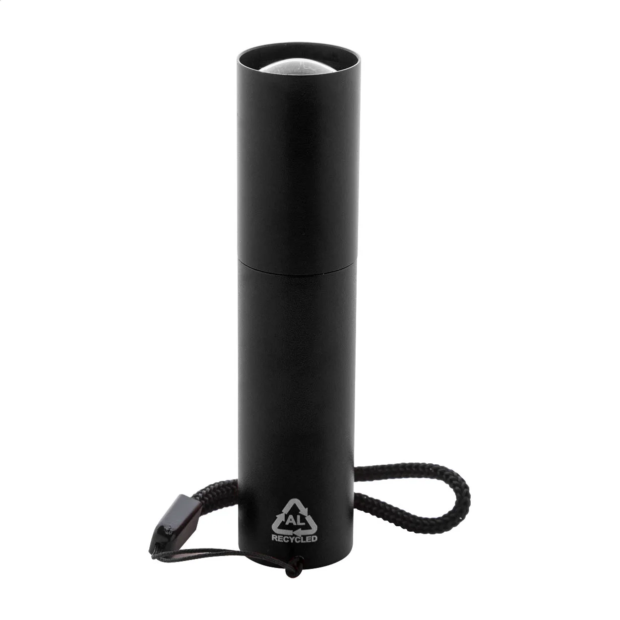 wiederaufladbare Taschenlampe aus recyceltem Aluminium Chargelight Tone, schwarz – Bild 2