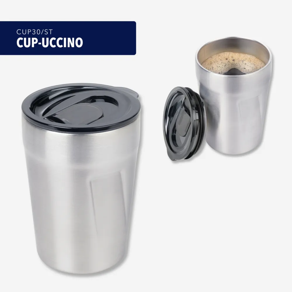 Thermobecher CUP-UCCINO silberfarben, silberfarben – Bild 8