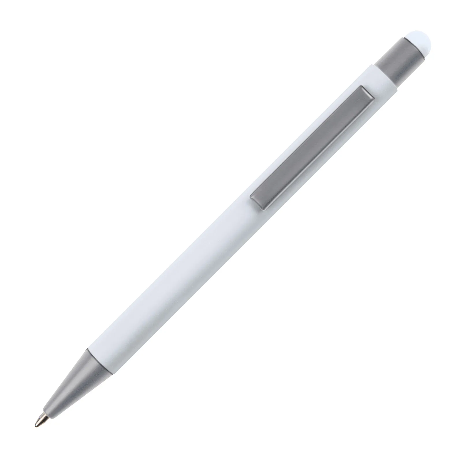 Metall Kugelschreiber mit Touch-Pen Rio, weiss – Bild 3