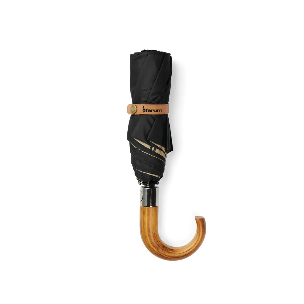 VINGA Bosler AWARE™ 21" faltbarer Schirm aus recyceltem PET, schwarz – Bild 6