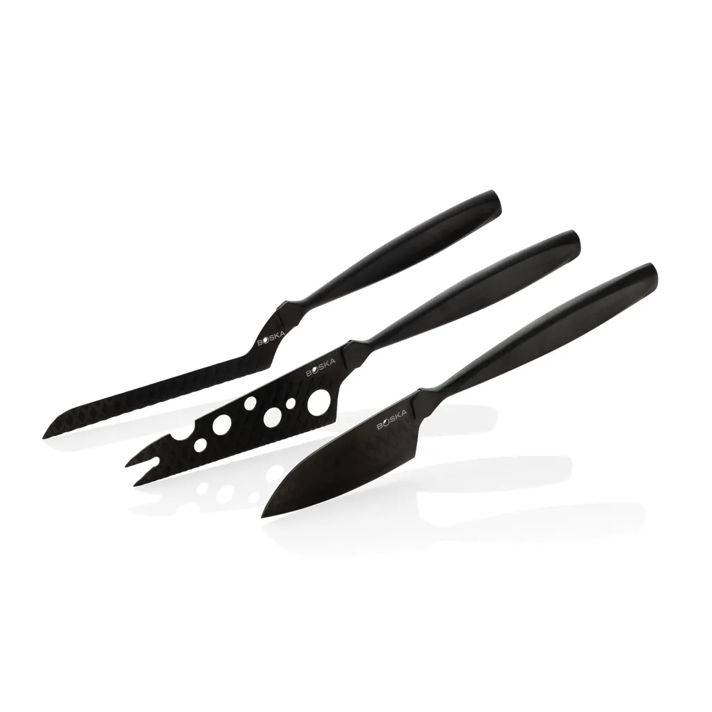 BOSKA Käsemesserset Monaco+ Black, schwarz – Bild 3