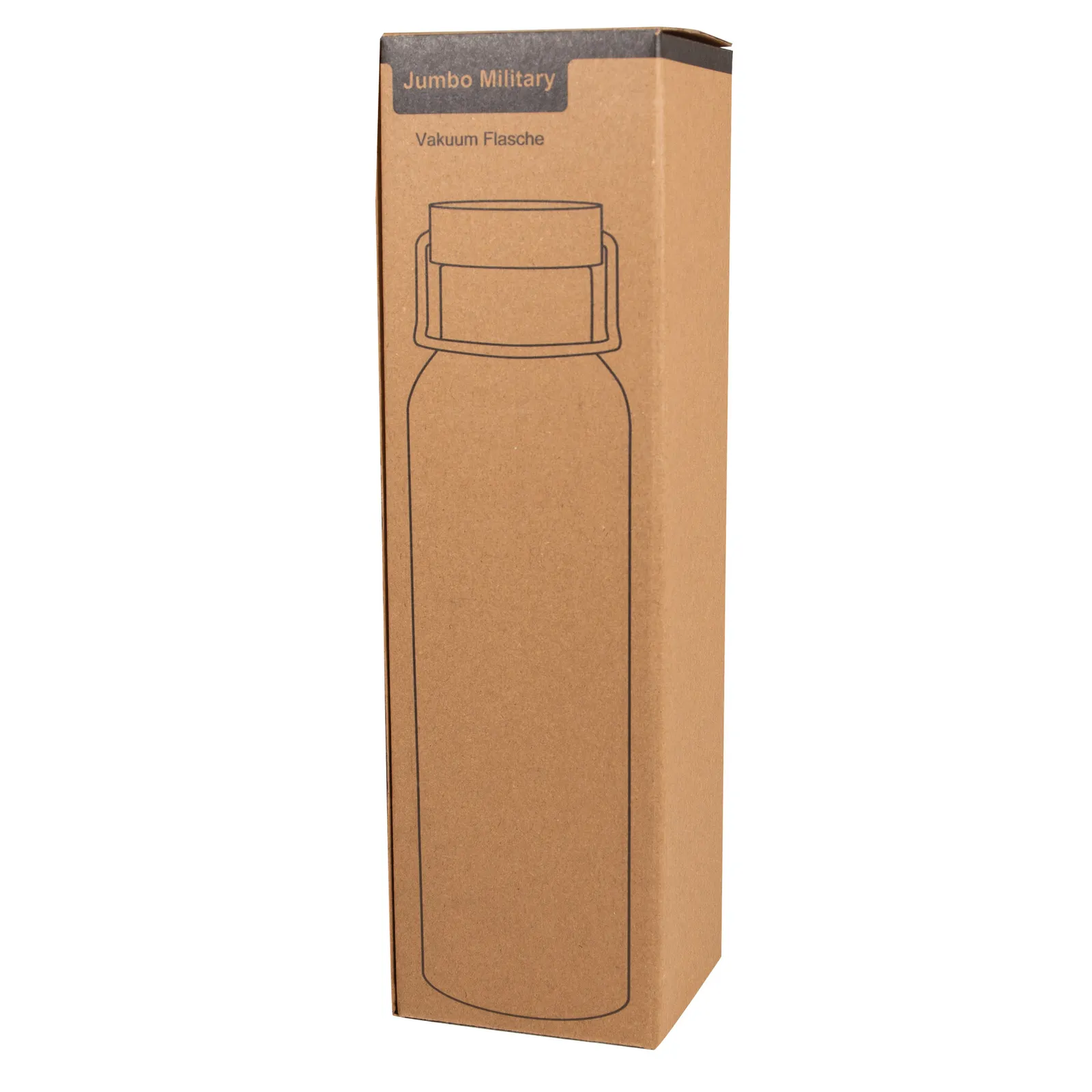JUMBO MILITARY - Vakuum-Isolierflasche silber, silber – Bild 2