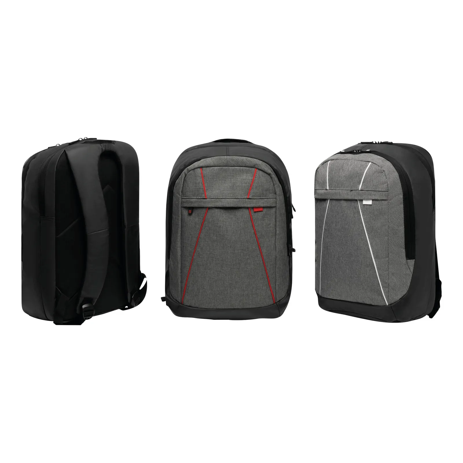 SPLIT - Rucksack, grau, rot – Bild 9