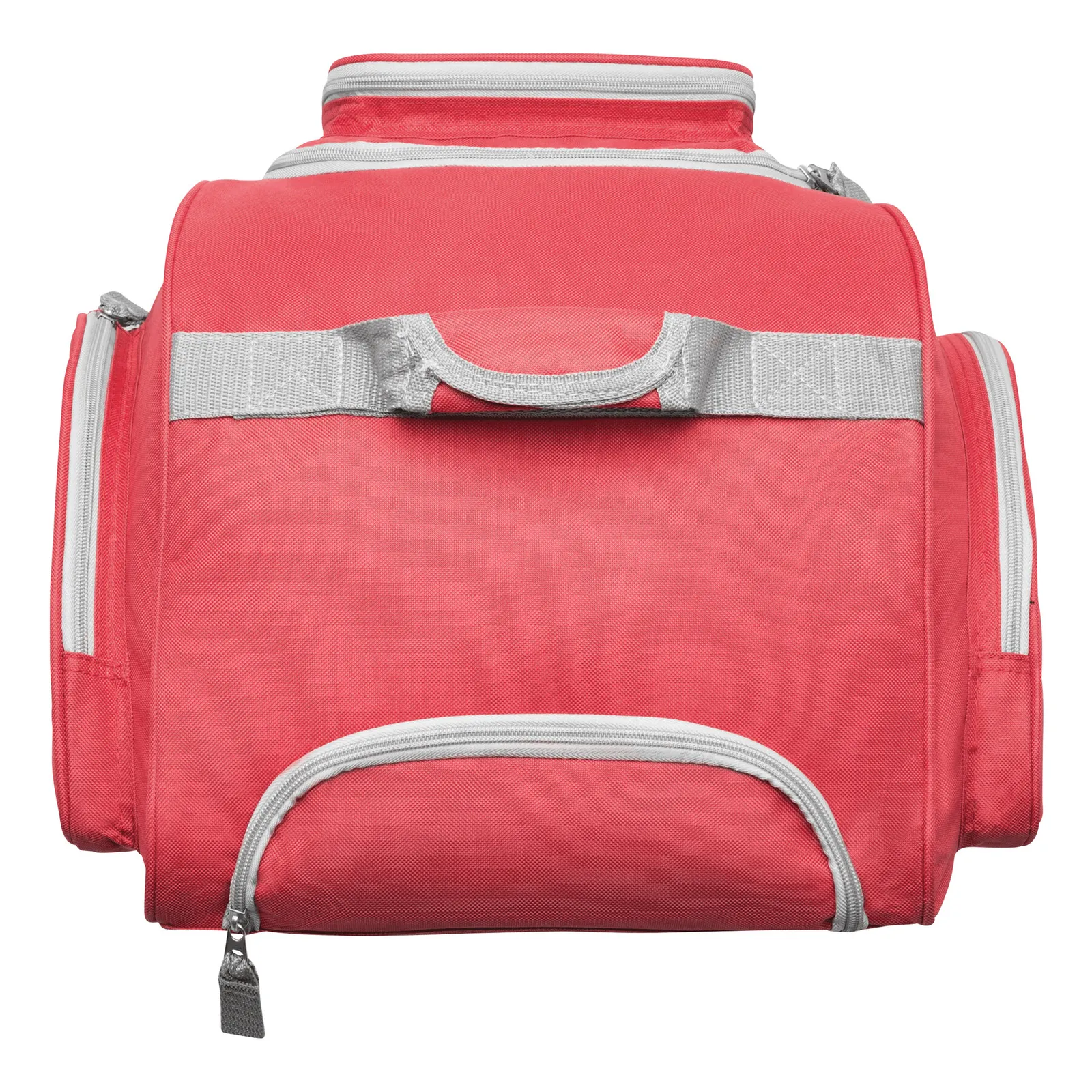 9P - Trolley-Reisetasche, grau, rot – Bild 5
