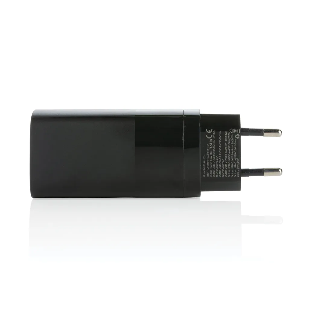 Philips 65W Ultra-Schnell-PD 3-Port-USB-Wandladegerät, schwarz – Bild 2
