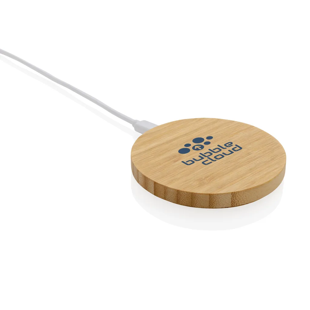 15W Bambus Wireless Charger, braun – Bild 3
