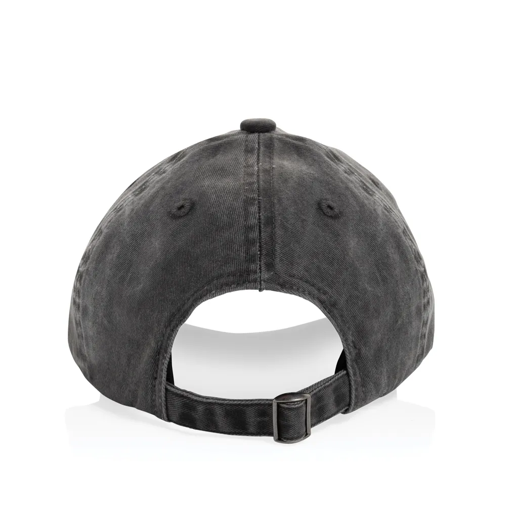 BEAU AWARE™ Washed 6-Panel Kappe aus 270gr/m² Baumwolltwill, schwarz – Bild 5