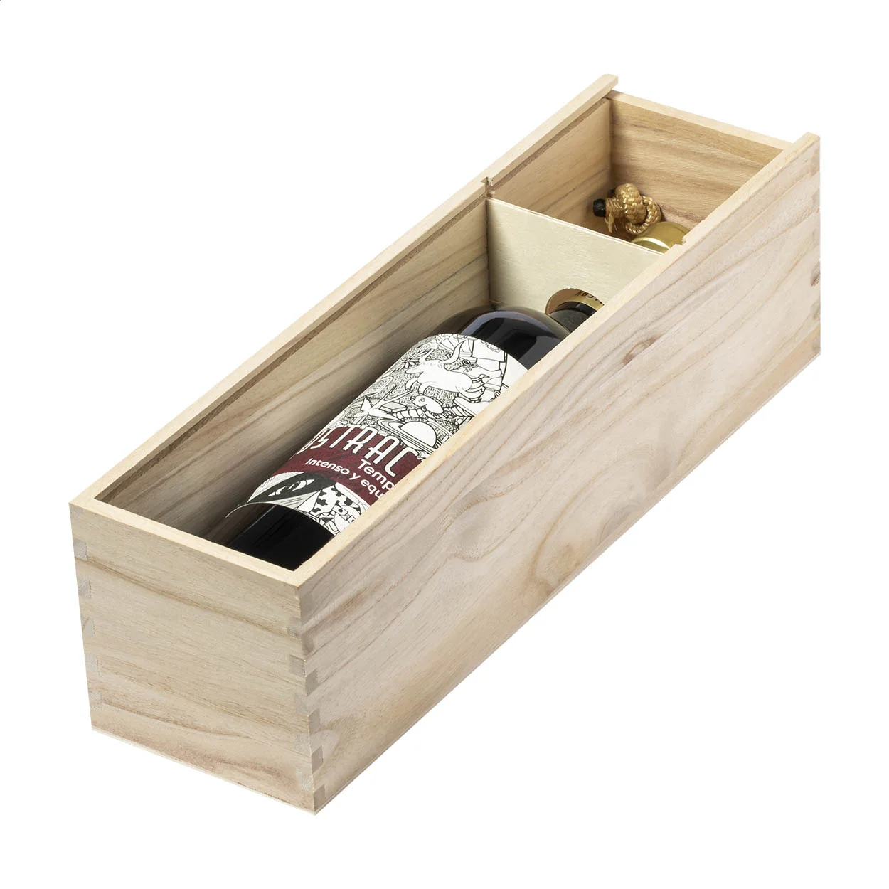 Wein-Geschenktasche Saxony, natur – Bild 2