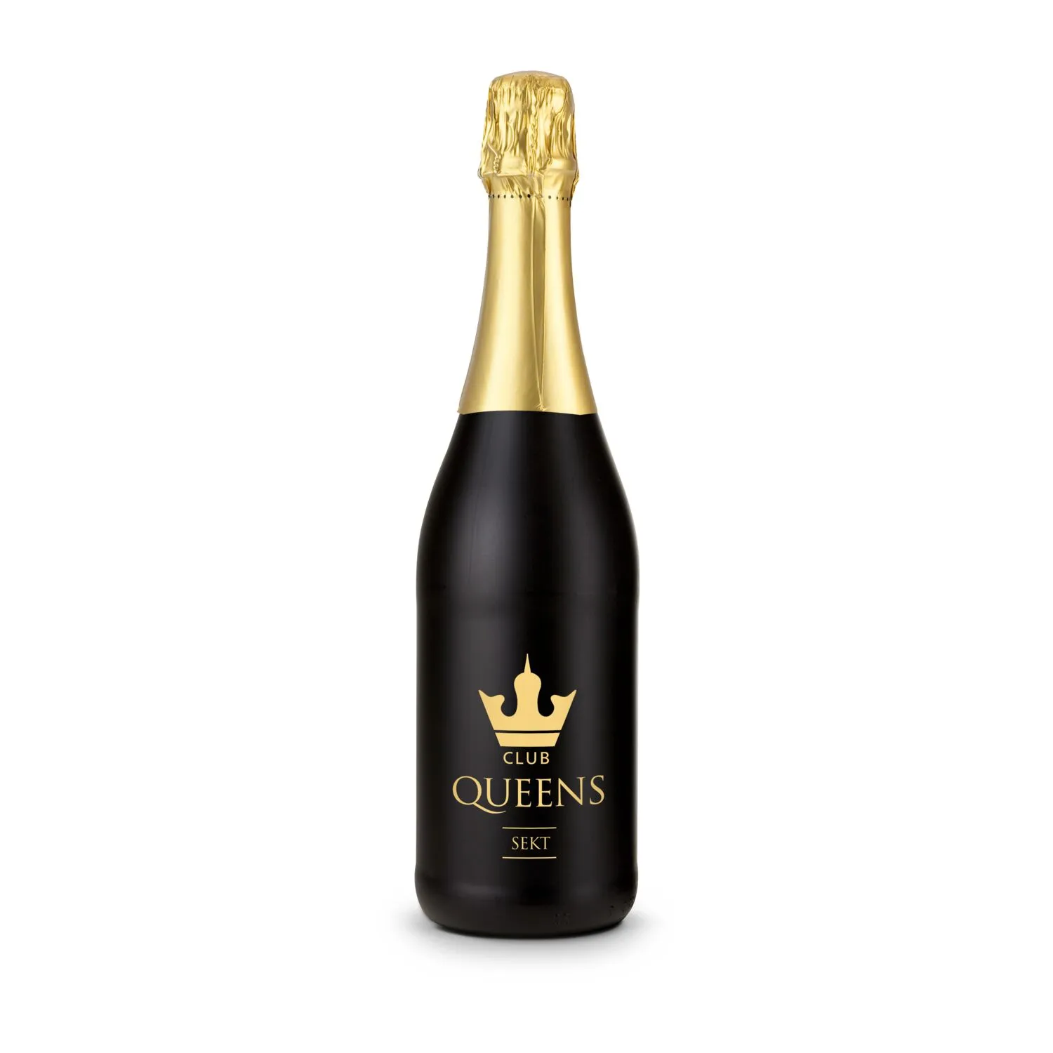 Sekt Cuvée - Flasche schwarz, 0,75 l, gold – Bild 2