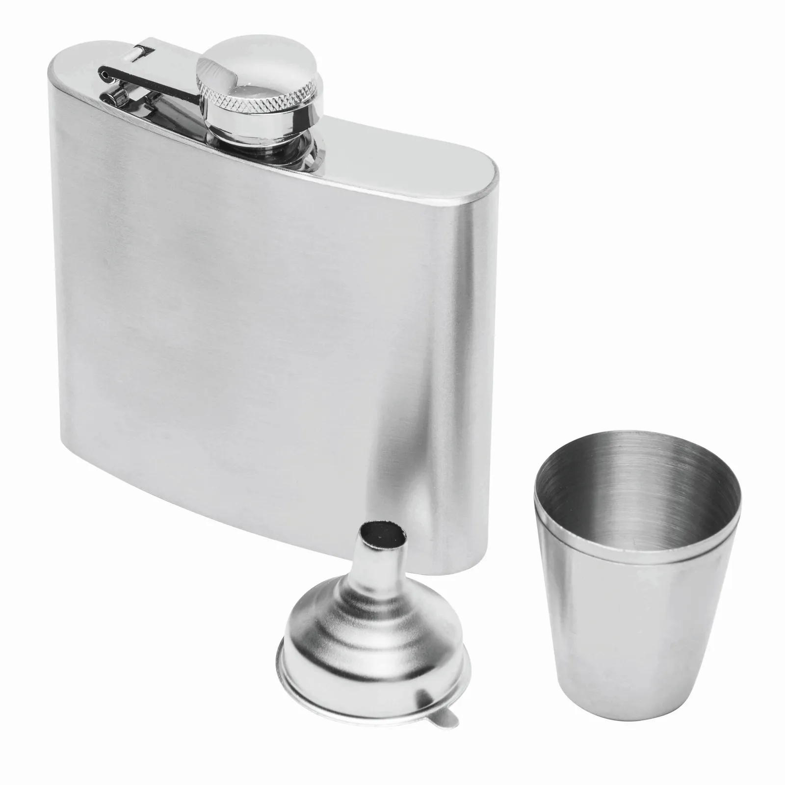 COWBOY - Edelstahl-Flachmann-Set silber