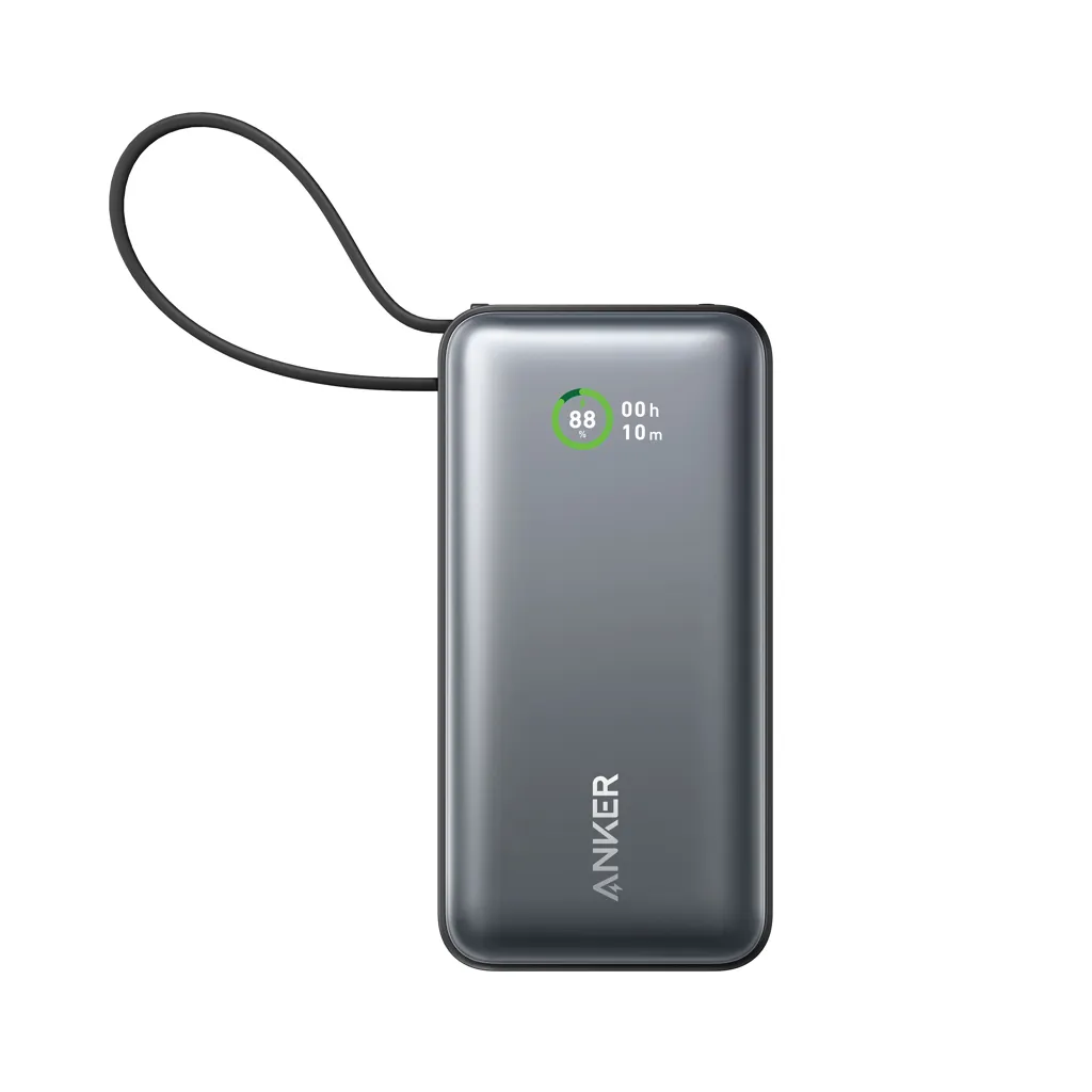 Anker Nano Powerbank 30W, mit integriertem USB-C-Kabel, schwarz – Bild 3