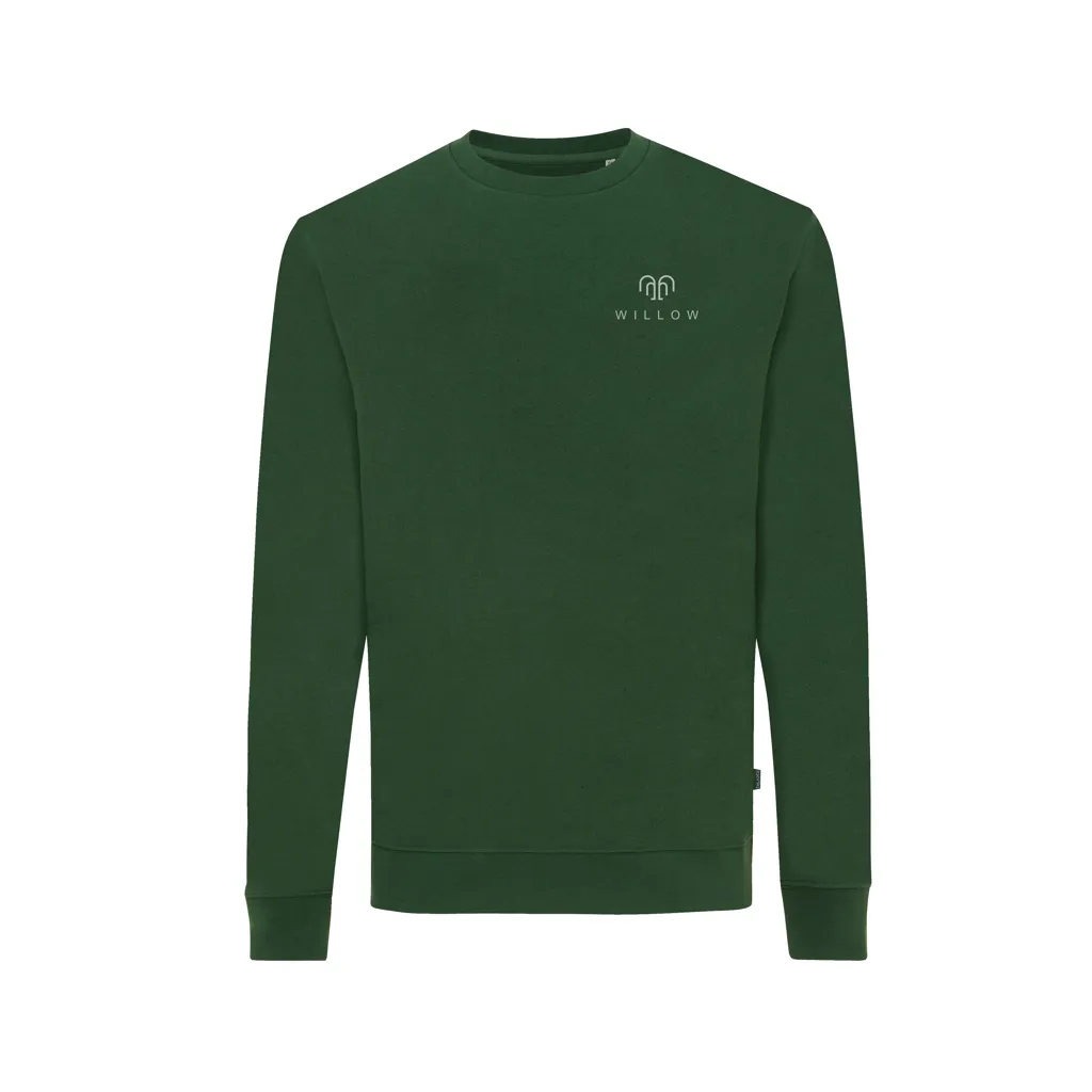 IQONIQ Zion Rundhals-Sweater aus recycelter Baumwolle, forest green – Bild 3
