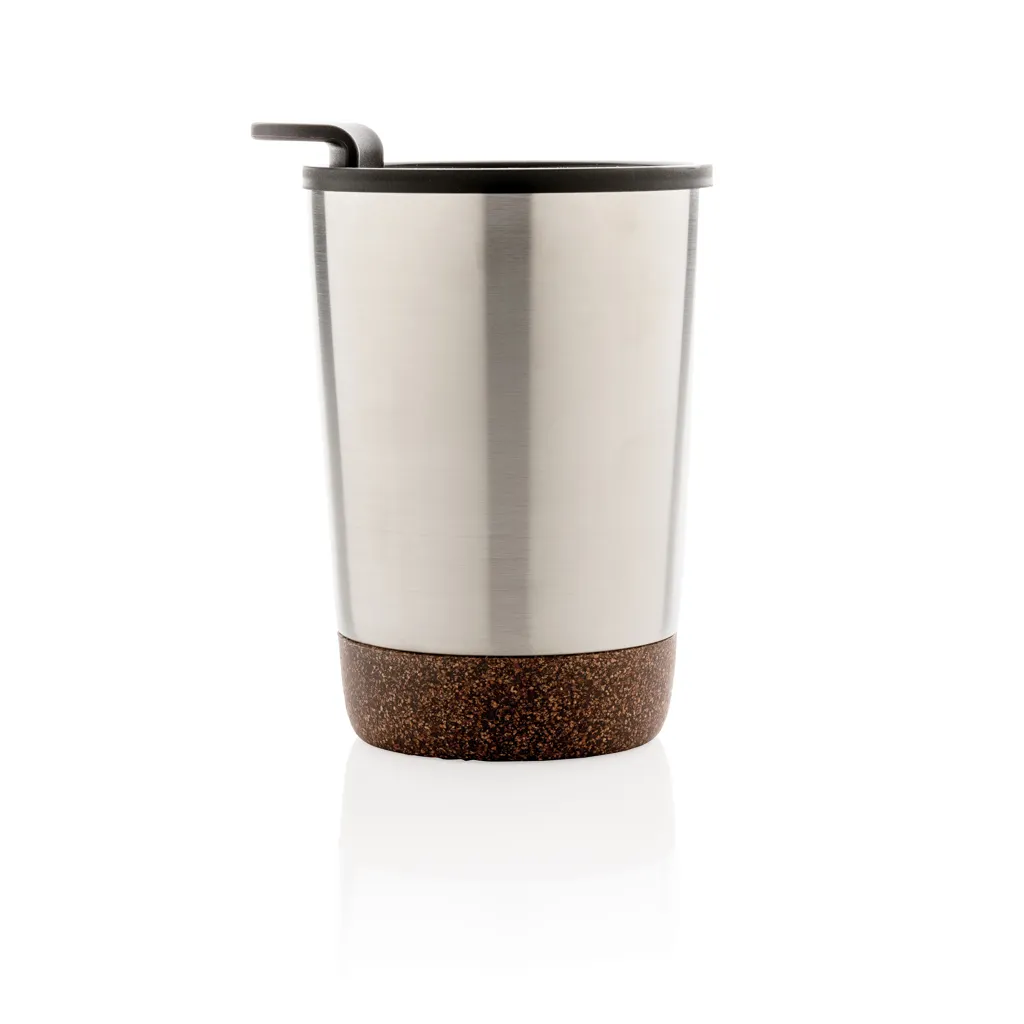 RCS recycelter Edelstahl-Kaffeebecher mit Kork, silber – Bild 3