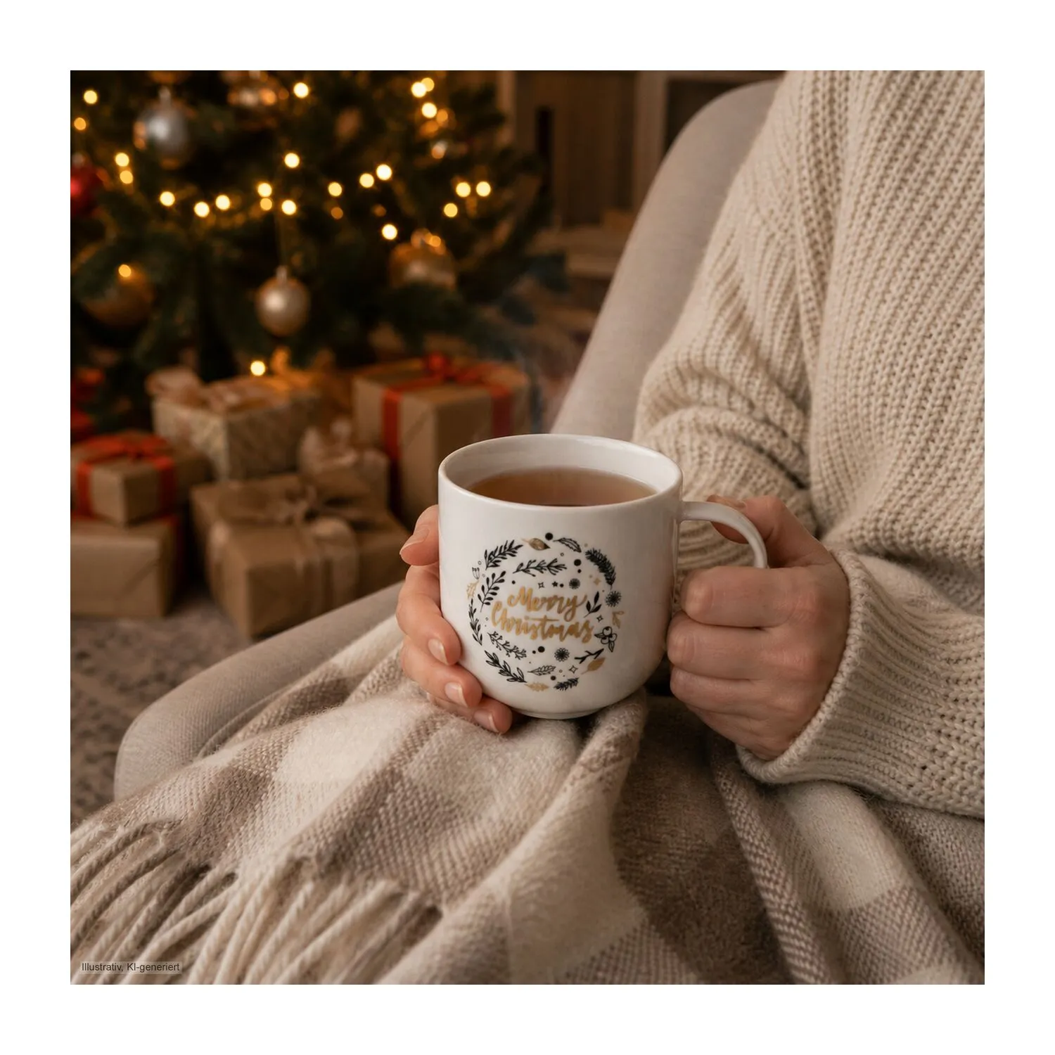 ROMINOX® Henkelbecher // Merry Christmas, weiß – Bild 6