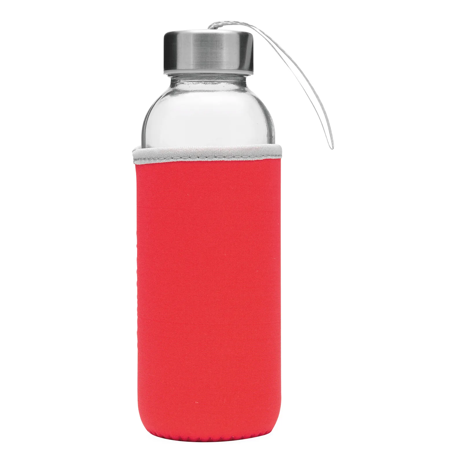 TAKE WELL - Glas-Flasche, rot, transparent – Bild 2